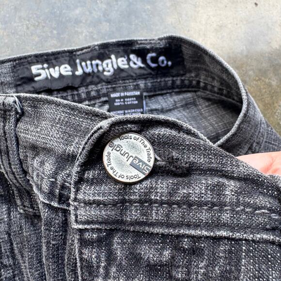 Vintage baggy southpole style black wide leg jeans - Picture 5 of 6